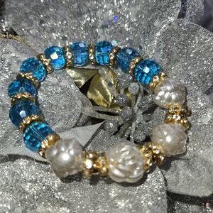 Fashion Jewelry I Aquamarine I Fire Fly Pebble I Bracelet